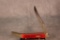 1989 Case XX Tested Centennial Red Bone Toothpick w/Initials on Bolster