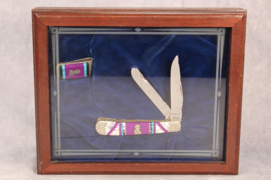 2006 Case XX Custom Brian Yellowhorse 'Sacagawea' Trapper and Money Clip Set w/Display Box