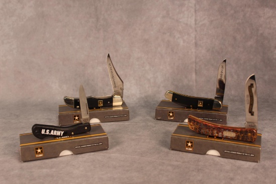 Four Case XX US Army Knives