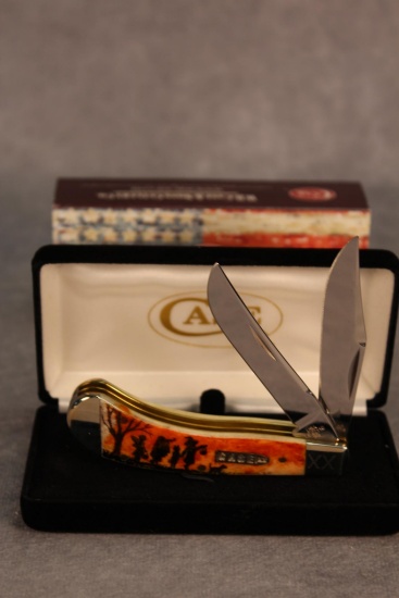 2019 Case XX Saddlehorn With Halloween Scrimshaw by Gary Harbour