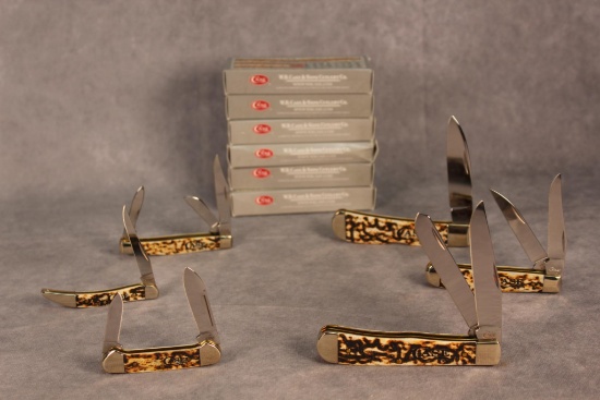 Six Case XX Natural Bone Toasted Color Wash Knives