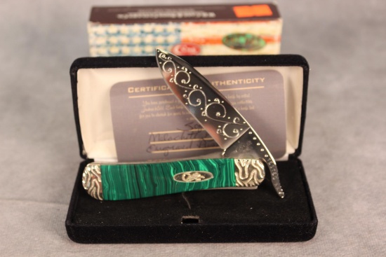 Wild Horse Custom Case XX Malachite Gemstone Russlock