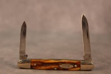 1965-69 Case XX Stainless USA Stag Handle Two-Blade Pen Knife