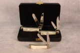 1982 Case XX Mother of Pearl Set of Three Trappers