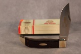 MINT 1980 Case XX Boss Wood Handle Clasp Lockback Knife w/Box