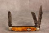 Antique Case Bros Little Valley Stag Handle Three Blade Stockman