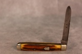 Antique Case Bros Little Valley Stag Handle Single Blade Folding Pocket Knife