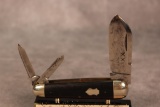 Antique Case Bros. Little Valley Wood Handle Three Blade Sleeveboard Whittler