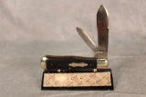 Antique Winchester Two Blade Coke Bottle Style Wood Handle Knife