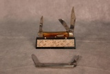 1940-64 Case XX 53087 Stag Stockman & 1950-64 Stainless Pen Knife