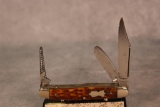 Hibbard Spencer Bartlett Three Blade Bone Handle Knife