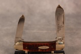1976 Case XX Red Bone Canoe with Blade Etch