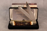 2020 Wild Horse Custom Case XX Hand Fired Amber Bone Engraved Trapper