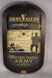 Case XX United States Army Copperlock Commemorative Display