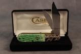 2019 Case XX Worked Bolster Emerald Green Bone Standard Jig Barlow