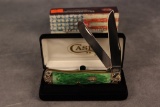 2019 Case XX Worked Bolster Emerald Green Bone Trapper