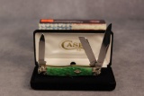 2019 Case XX Worked Bolster Emerald Green Bone Standard Jig Medium Stockman