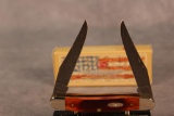 2016 Case XX Chestnut Bone Muskrat with Damascus Blade