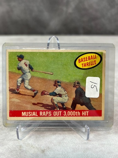 1959 Topps Stan Musial Baseball Thrills # 470