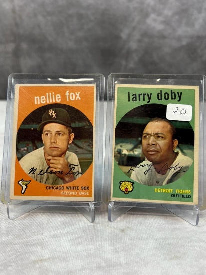(lot of 2) 1959 Topps Larry Doby #455 & Nellie Fox #30
