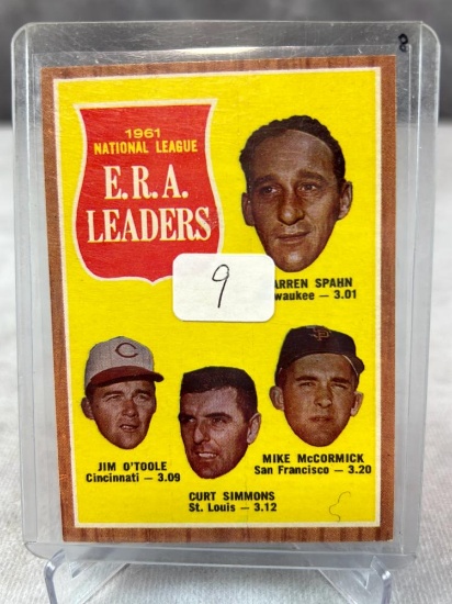 1962 NL E.R.A.Leaders--Spahn--ex cond