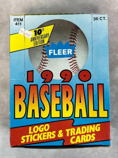 1990 Fleer Baseball Unopened Box