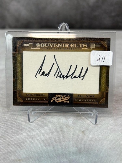2005 Playoff Prime Cuts Carl Hubbell Auto #37/50 - All-Time Great Pitcher