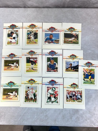 (12) 1993 Topps Stadium Club Master Photos - includes Ryan, Bonds, Henderson, Montana