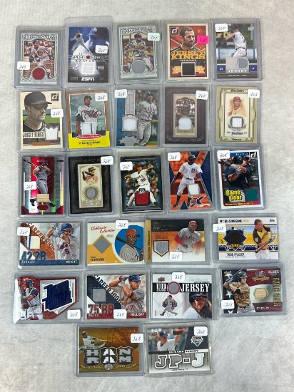 (25) Baseball Jersey Cards - Hanley, Reyes, Wright, Hafner, Ellsbury, Howard