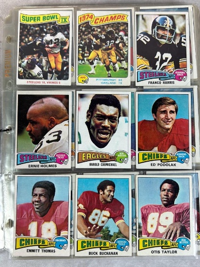 (242) 1975 Topps Football with Stars - OJ, Greene, Blanda, Riggins, Franco, Nice!