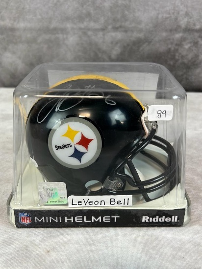 LeVeon Bell Signed Mini-helmet - JSA