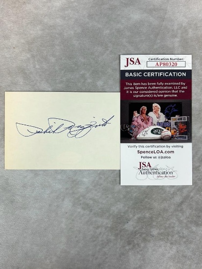 Phil Rizutto Signed 3 x 5 Index Card - JSA