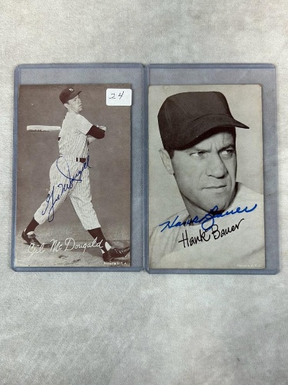 (2) Signed Exhibit Cards - Dougald and Bauer