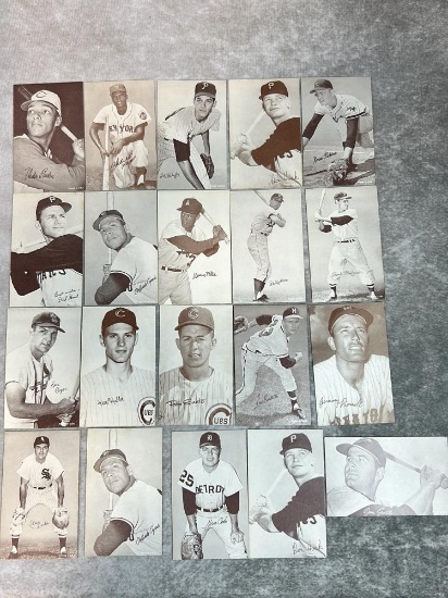 Lot of 20 1947-66 Exhibit Cards- All Stat Backs