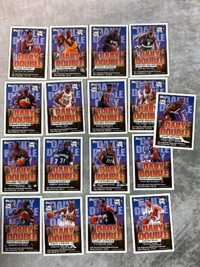 1999-2000 Topps Basketball Daily Double Game Cards- 17 Cards Kobe Shaq