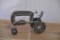 Steel welded metal tractor sculpture