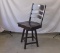 Maple swivel bar stool with back