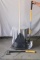 Vulcan shovel and axe, with UnionTools yard rake