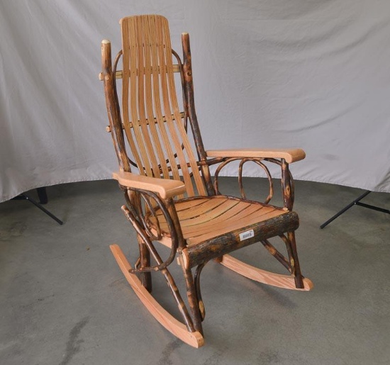 Full size hickory rocking chair
