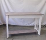 Two-tone maple sofa table