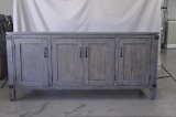 Wood TV stand, three door