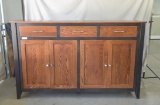 Oak buffet, two-tone