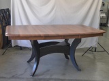 Walnut table, 66x42in with two 11in leaves