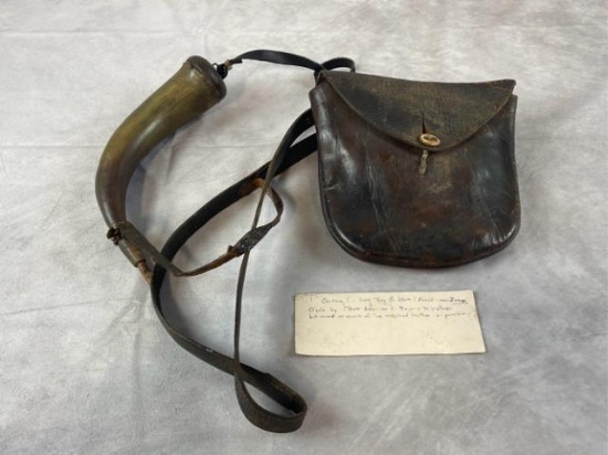 Antique Bag and Powder Horn