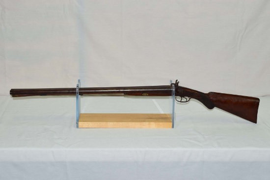 Unknown  Belgian SxS percussion muzzleloader  12 GA  29” Barrel    Back action locks