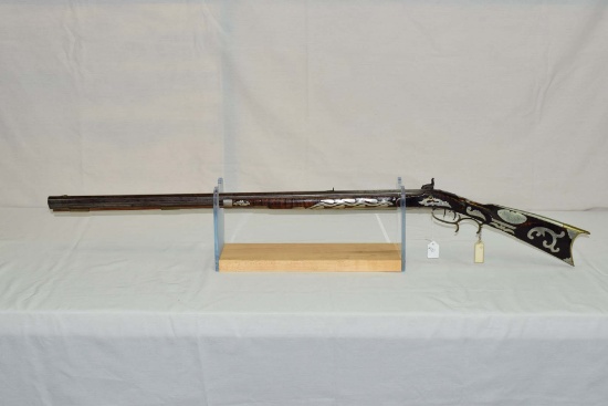 Levi Biddle  Half stock percussion muzzleloader  Cal Aprox. .36  36”/.97” Oct. Barrel  A lot of Germ
