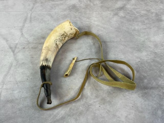 Powder Horn Inscribed "Levi Biddle 1862"