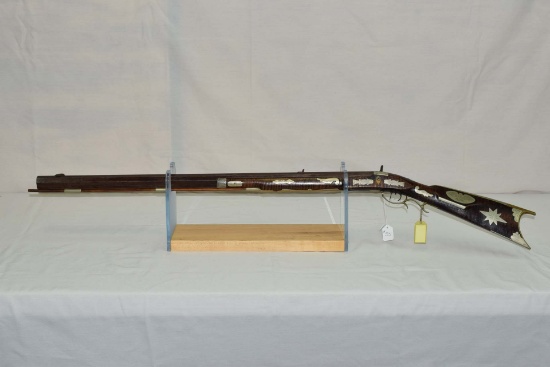 Levi Biddle  Half stock percussion muzzleloader  Cal Aprox. .36  34”/1.134” Oct. Barrel  A lot of Ge