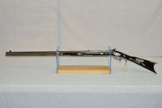 Levi Biddle Ladies Target Rifle Half stock percussion muzzleloader  Cal Aprox. .36  36”/.88” Oct. Ba