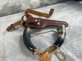 Leather Holster, 2 Powder Horns
